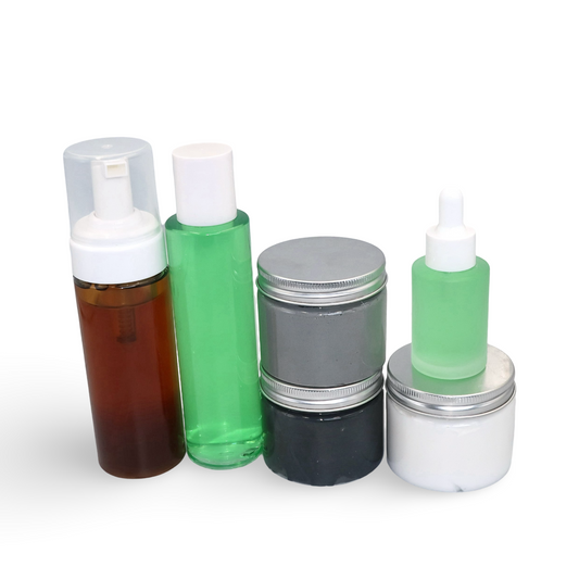 Skincare range for acne with salicylic acid & azelaic acid