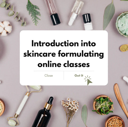 Introduction into skincare formulating - May 13th - 17th 2024