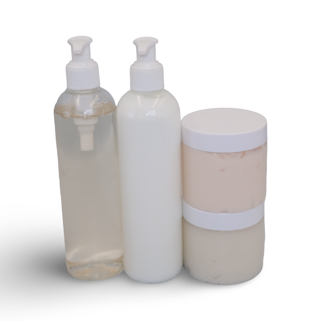 Bulk body set for clear and even skin body set with niacinamide and licorice root
