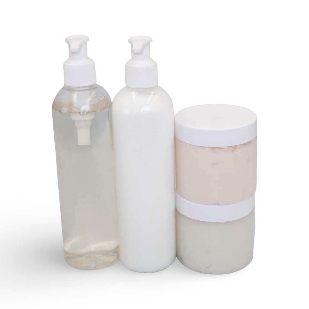 Body set for clear and even skin body set with niacinamide and licorice root - sample kit