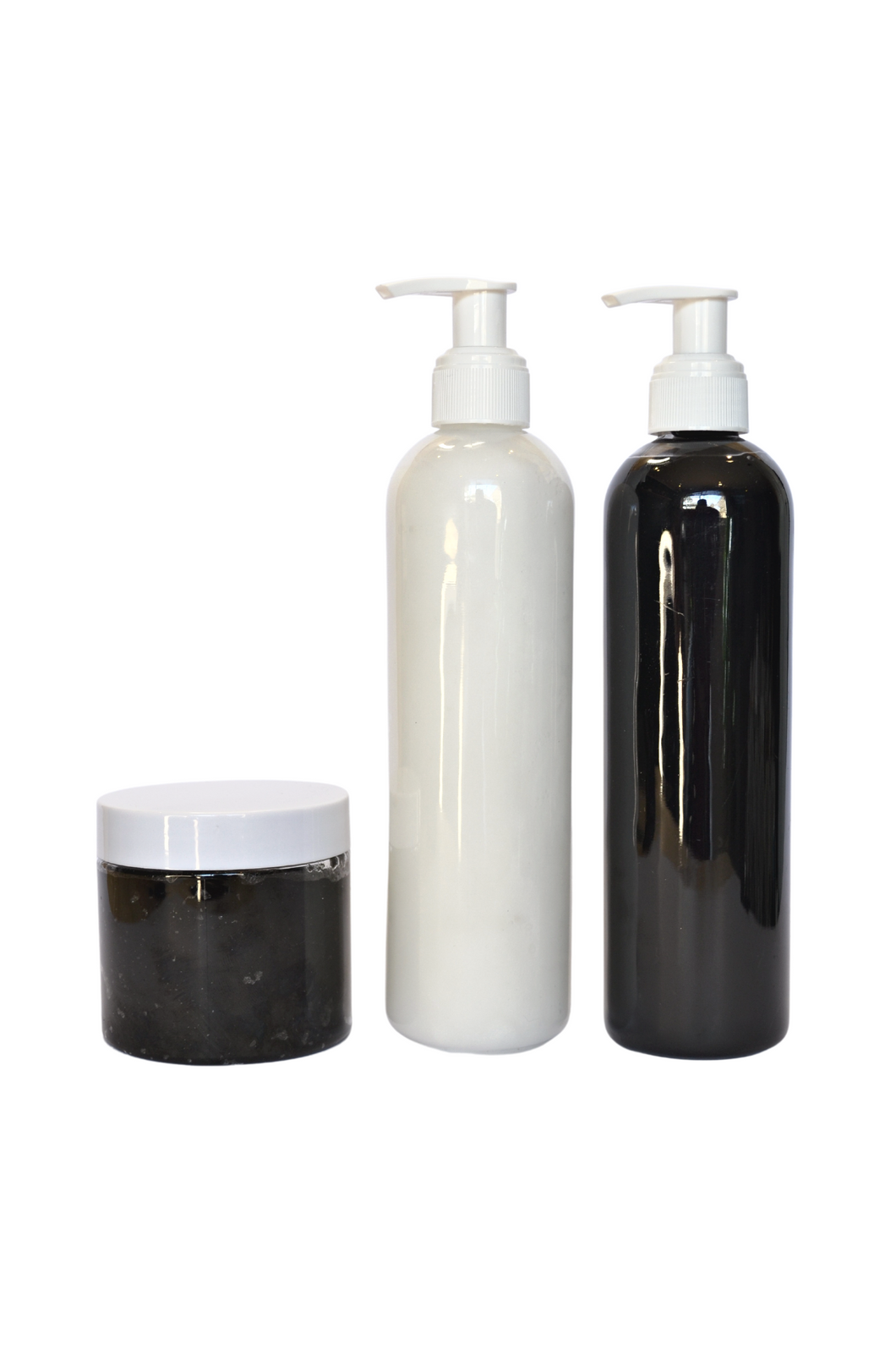 Body set for acne-prone skin with salicylic acid, tea tree, and charcoal