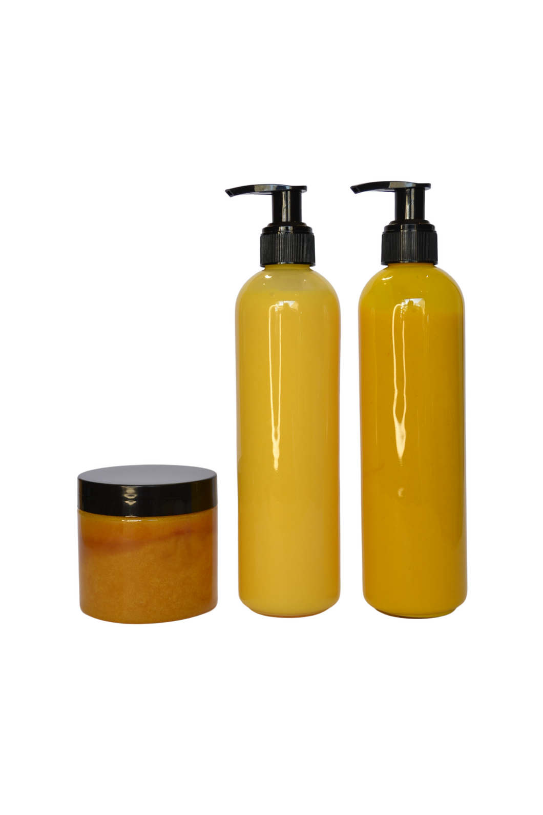 Brightening skin body set with turmeric and carrot oil - sample kit