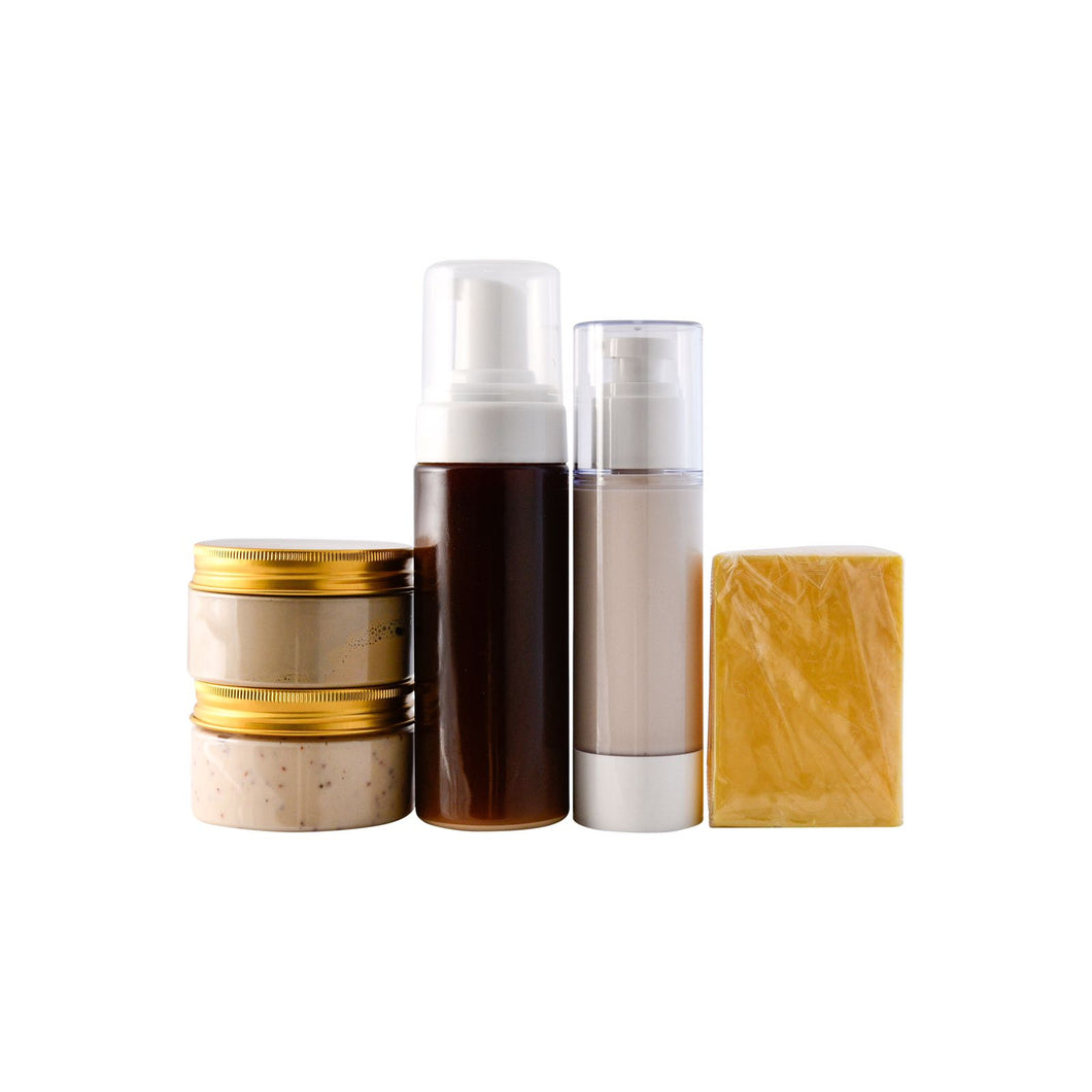 Skincare range for clear even skin with niacinamide and licorice root