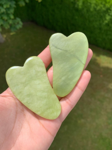 Natural Stone Jade roller set Rose Quartz face roller Anti-Aging Skin Handmade facial massage tool with Gua Sha facial roller